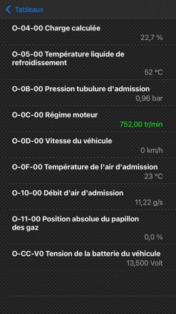 à l'arret moteur tournant